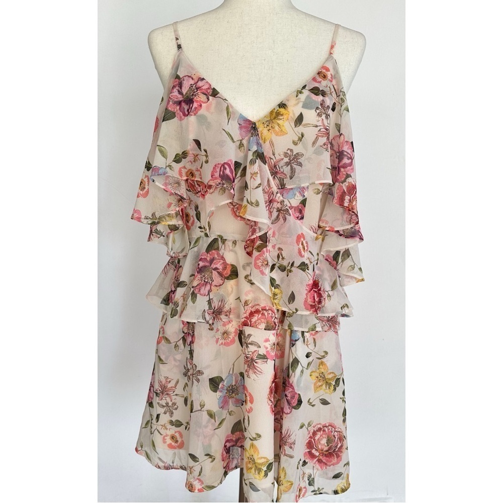 Yumi Kim Floral Spaghetti Strap Mini Dress Medium